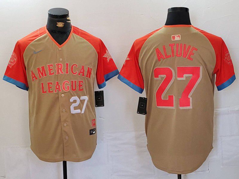 Men Houston Astros #27 Altuve Orange All star 2024 Nike MLB Jersey style 4->houston astros->MLB Jersey
